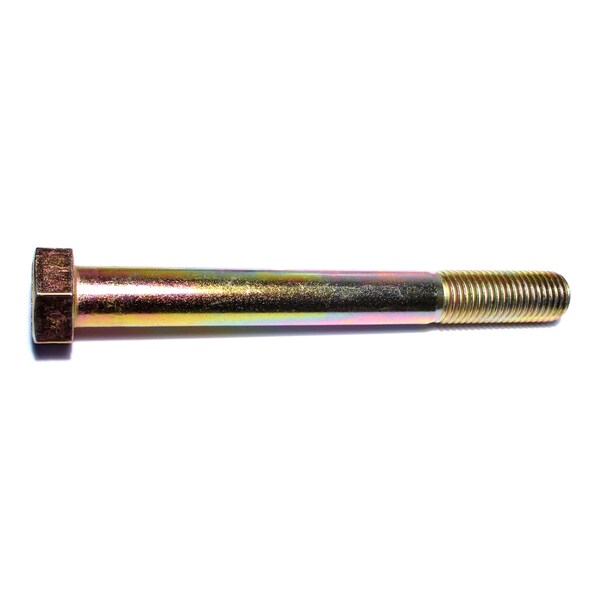 Midwest Fastener Grade 8, 7/8"-9 Hex Head Cap Screw, Zinc Yellow Steel, 8 in L, 5 PK 54375 - main